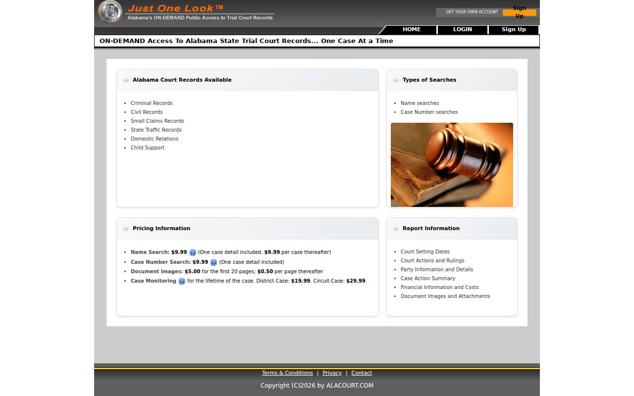 Pike County criminal court case search through Just One Look