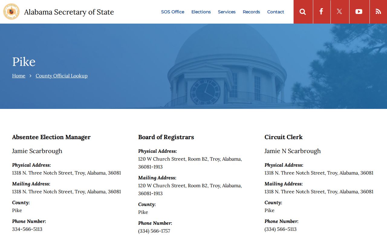 Pike County criminal records office directory