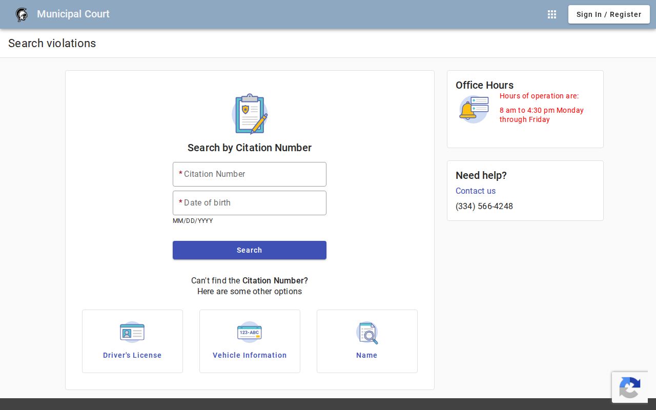Troy citation search for Pike County municipal criminal and traffic records